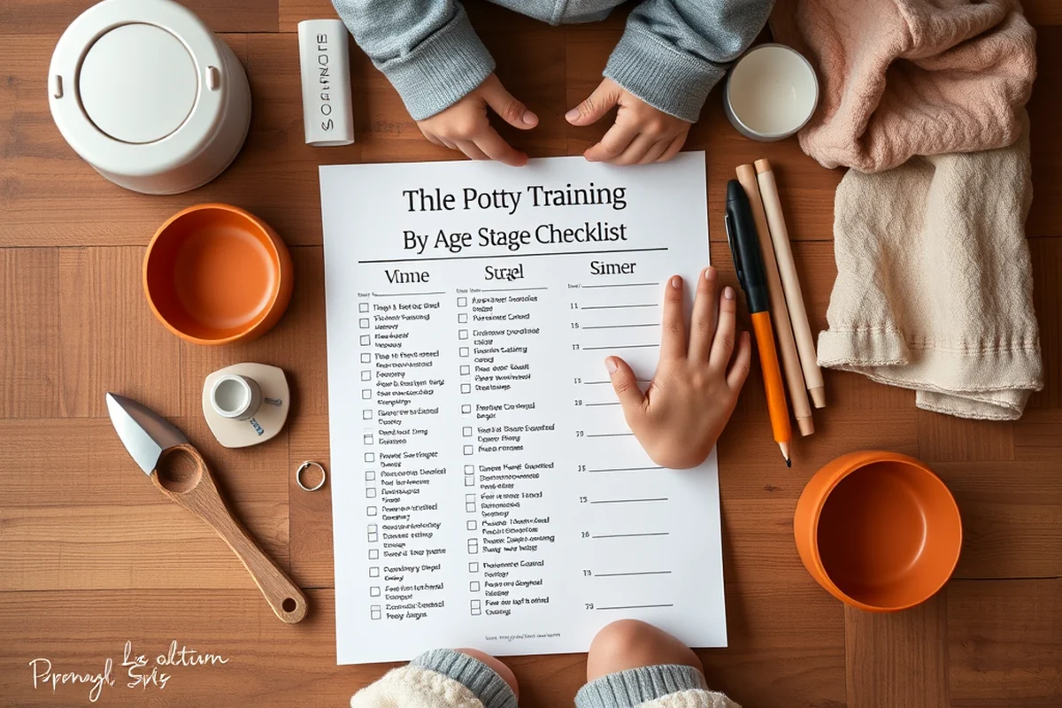 potty training by age stage checklist — Potty Training By Age Stage Checklist (the finished result)