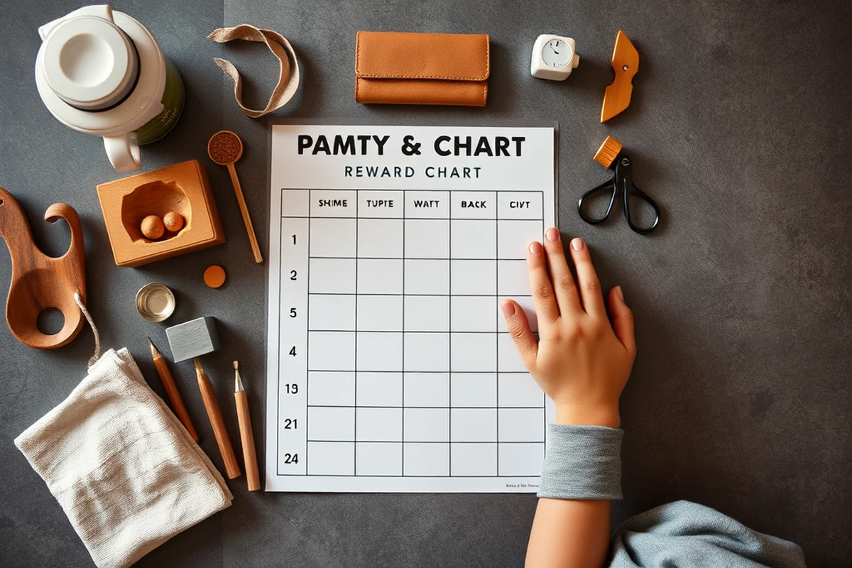 potty training reward chart โ Potty Training Reward Chart (the finished result)