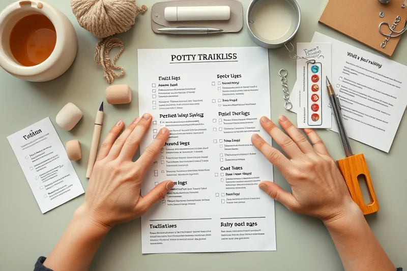 simple potty training checklists — Simple Potty Training Checklists (the finished result)